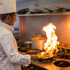 Chef's Preparing Meal – Rose Indienne